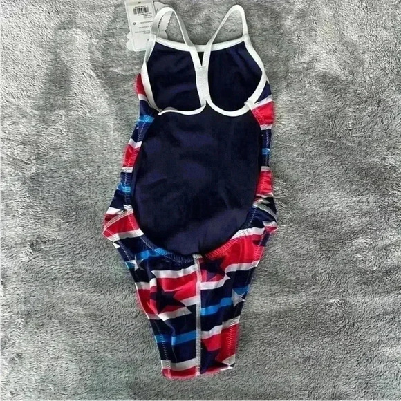 Speedo Printed The One 900 One-Piece Swimsuit in Red/White/Blue Size 20 NWT - Picture 5 of 7